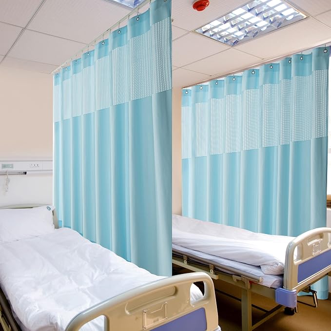 Cortinas hospitalarias verdes instaladas en bogotá