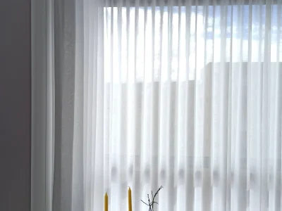 Cortinas Onda Perfecta en velo motorizadas con control remoto instaladas en Santa Barbara Bogota, vendidas por total deko del barrio la Alqueria. marca pentagrama